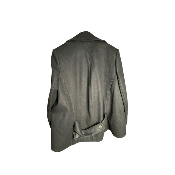 Givenchy NWT Oversized Asymmetric Cropped Double Breasted Wool Coat Size 44 - Picture 3 of 10